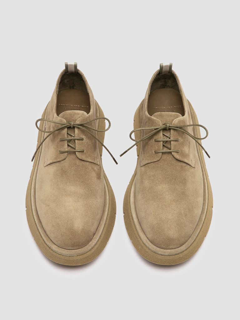 SATURNINE 001 - Taupe Suede Derby Shoes