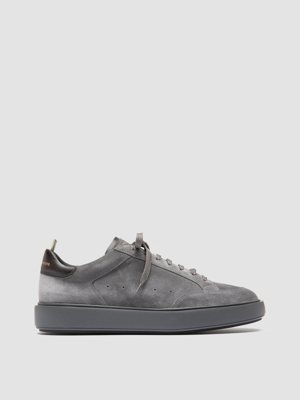 SEQUEL 001 - Grey Suede and Leather Sneakers - image 1,side view