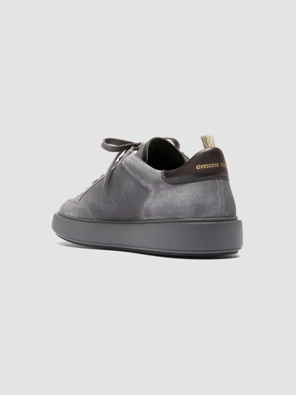 SEQUEL 001 - Grey Suede and Leather Sneakers - image 4,side view