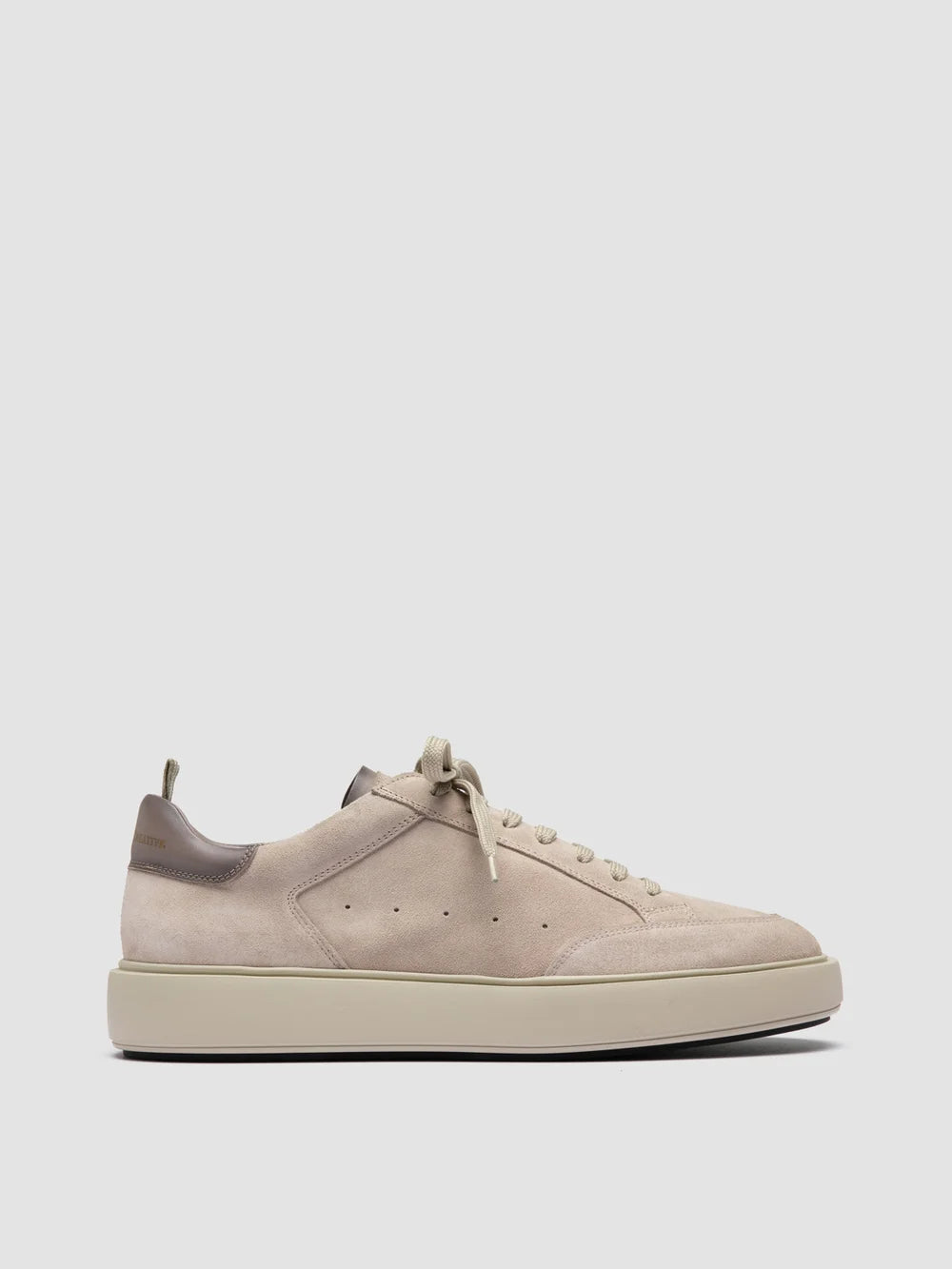 SEQUEL 001 - Ivory Suede and Leather Sneakers - image 1,side view