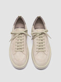 SEQUEL 001 - Ivory Suede and Leather Sneakers - thumb image 2,side view