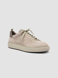 SEQUEL 001 - Ivory Suede and Leather Sneakers - thumb image 3,side view