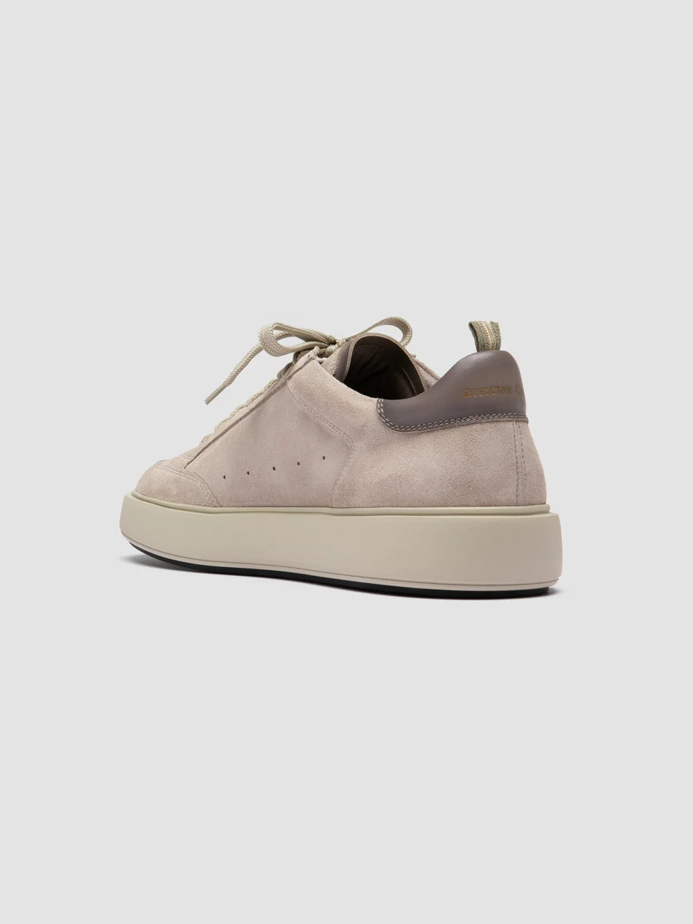 SEQUEL 001 - Ivory Suede and Leather Sneakers - image 4,side view