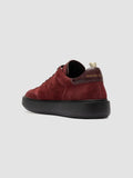 SEQUEL 002 - Burgundy Suede and Leather Sneakers - thumb image 4,side view