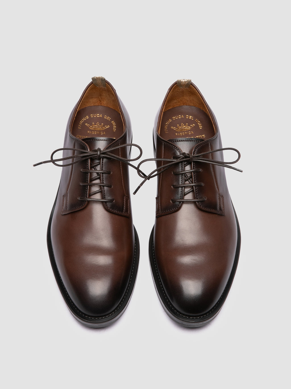 SILENT 001 - Brown Leather Derby Shoes