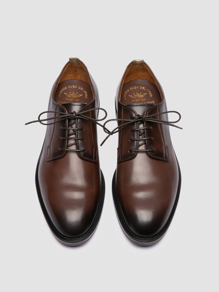 SILENT 001 - Brown Leather Derby Shoes