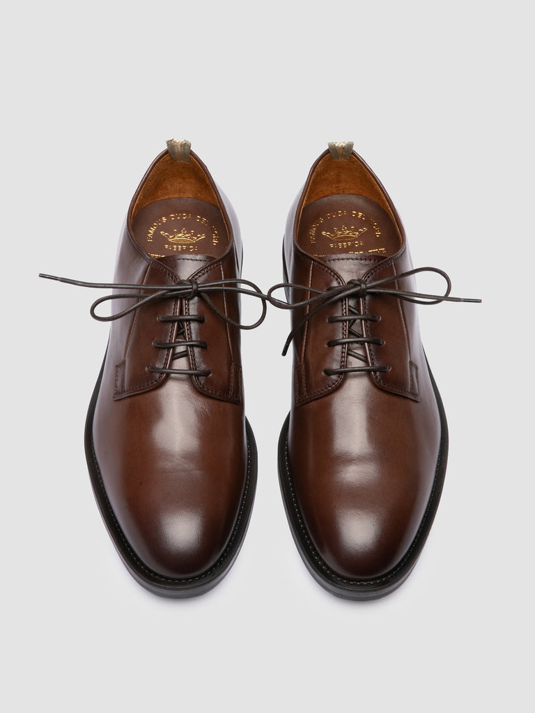 SILENT 001 - Brown Leather Derby Shoes