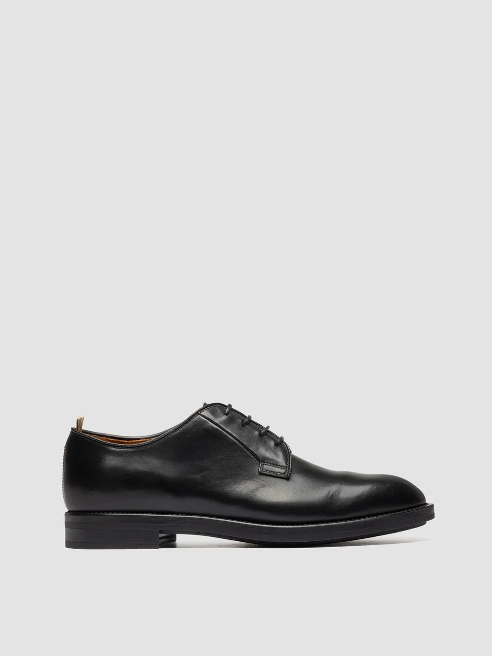 SILENT 001 - Schwarze Derby-Schuhe aus Leder - image 1,side view