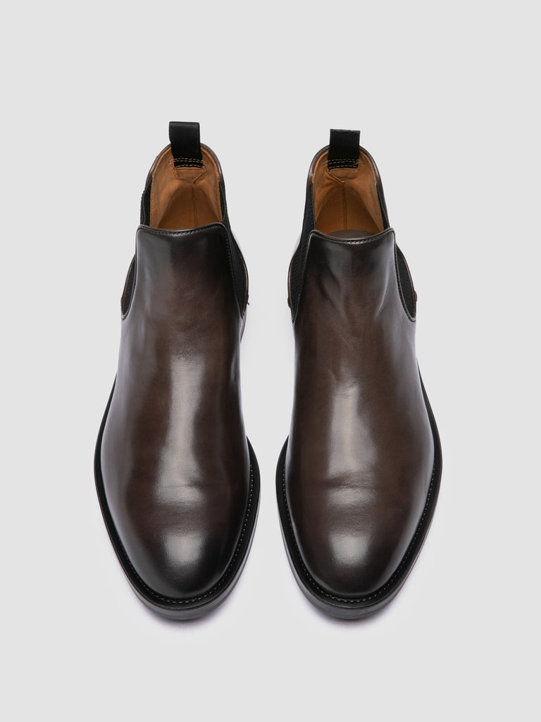 SILENT 003 - Grey Leather Chelsea Boots