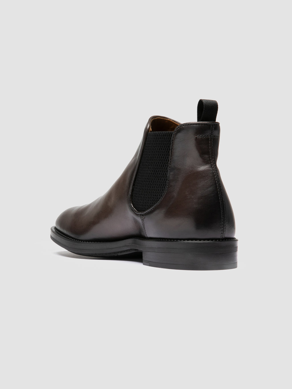 SILENT 003 - Grey Leather Chelsea Boots