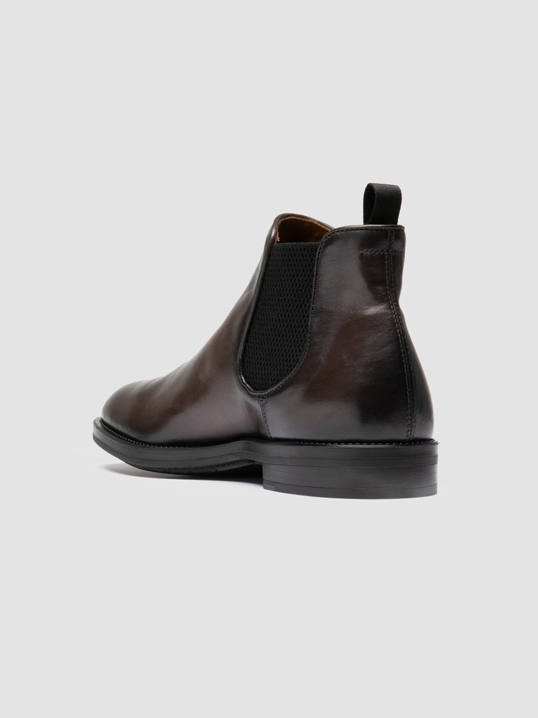 SILENT 003 - Grey Leather Chelsea Boots
