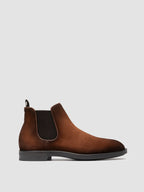 SILENT 003 - Braune Chelsea-Stiefel aus Wildleder