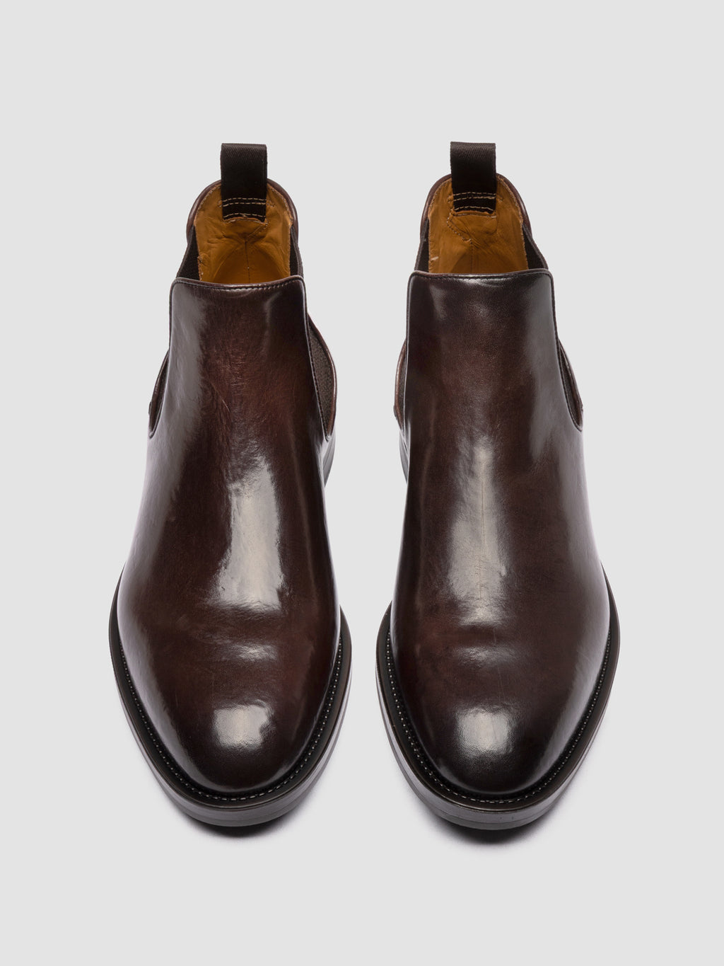 SILENT 003 - Brown Leather Chelsea Boots - image 2,side view