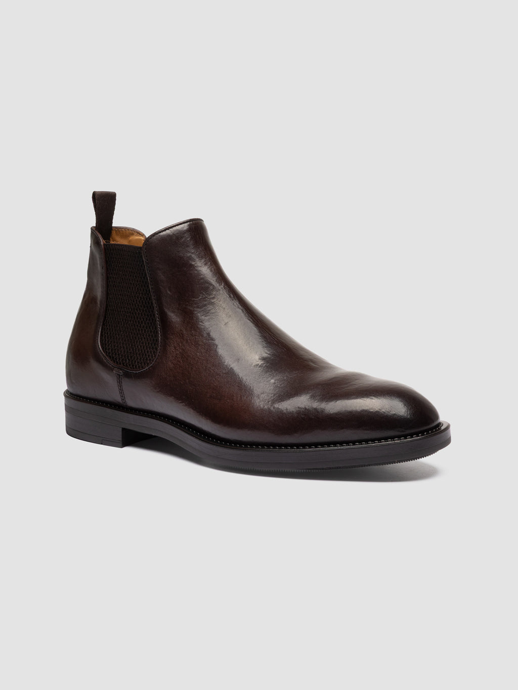SILENT 003 - Brown Leather Chelsea Boots - image 3,side view