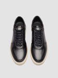 SISSO 001 - Blue Leather Low-Top Sneakers - thumb image 2,side view