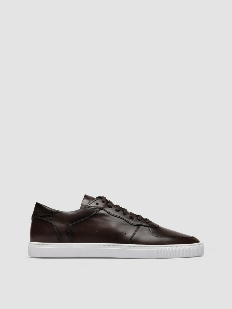 SISSO 001 - Brown Leather Low Top Sneakers