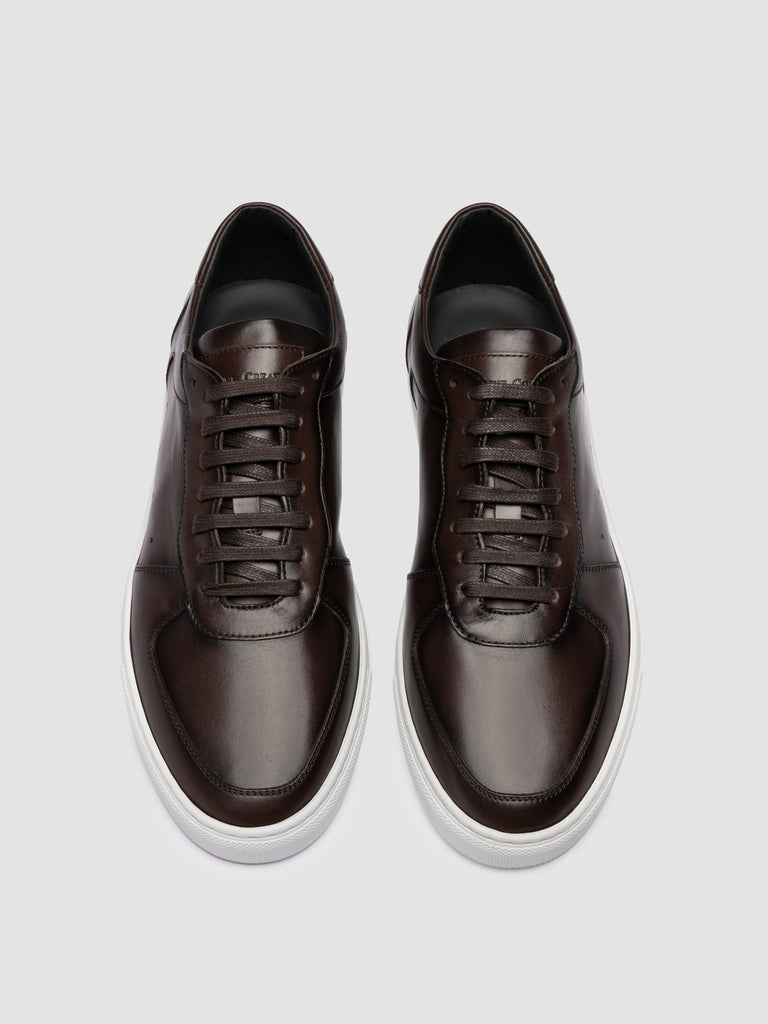 SISSO 001 - Brown Leather Low Top Sneakers