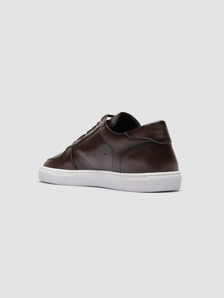SISSO 001 - Brown Leather Low Top Sneakers