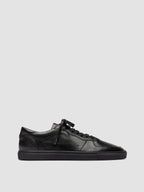 SISSO 001 - Schwarze Low-Top-Sneakers aus Leder