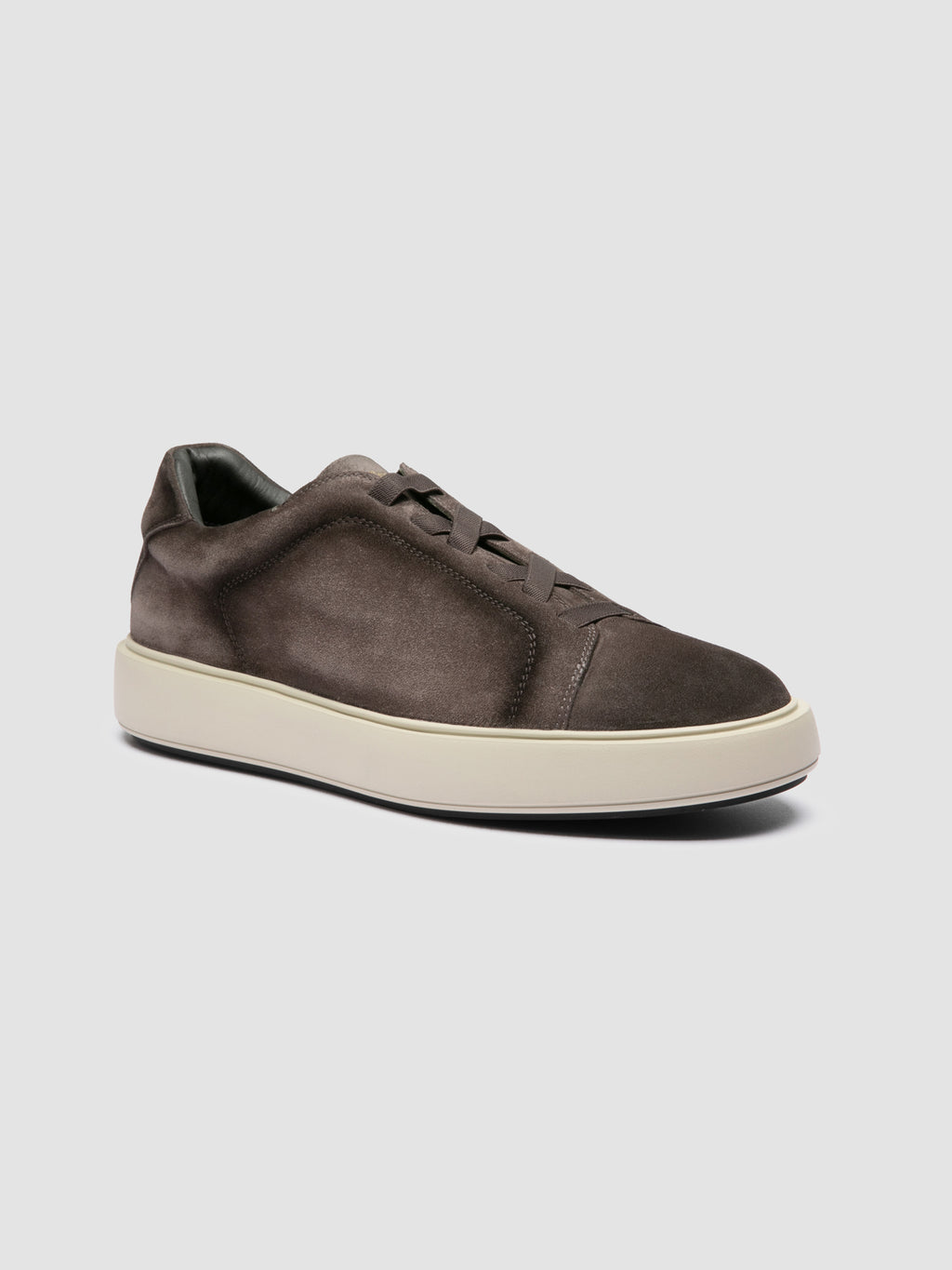 SLOUCH 001 - Grey Suede Sneakers - image 3,side view