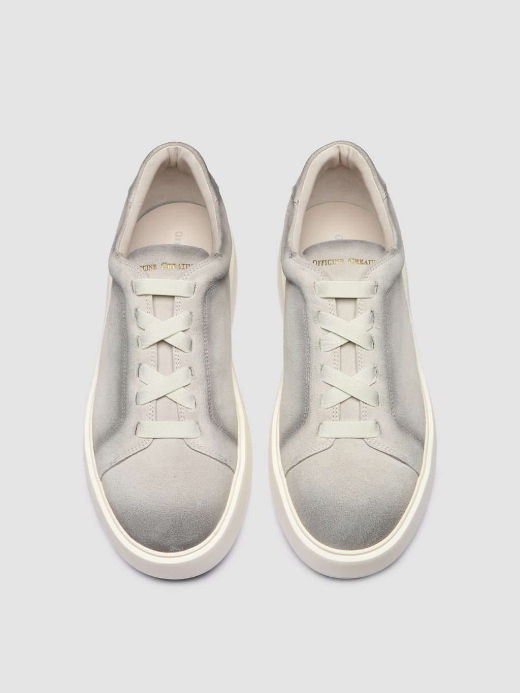 SLOUCH 001 - White Suede Sneakers - image 2,side view