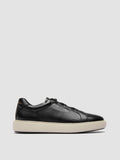 SLOUCH 001 - Black Leather Low Top Sneakers - thumb image 1,side view