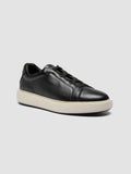 SLOUCH 001 - Black Leather Low Top Sneakers - thumb image 3,side view