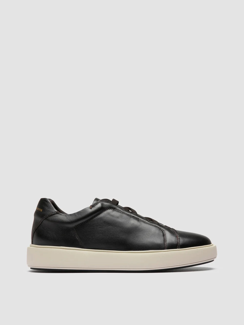 SLOUCH 001 - Brown Leather Low Top Sneakers - image 1,side view