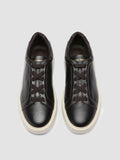SLOUCH 001 - Brown Leather Low Top Sneakers - thumb image 2,side view
