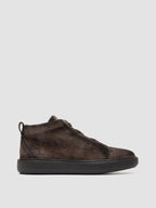 SLOUCH 005 - Braune High-Top-Sneaker aus Wildleder