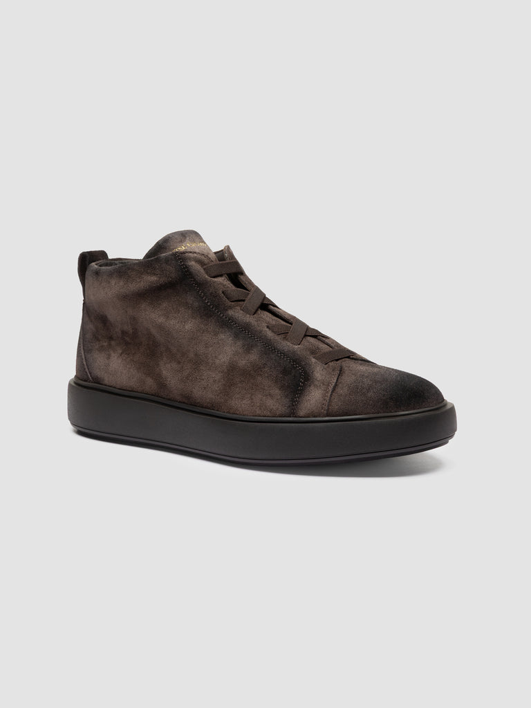SLOUCH 005 - Brown Suede High Top Sneakers