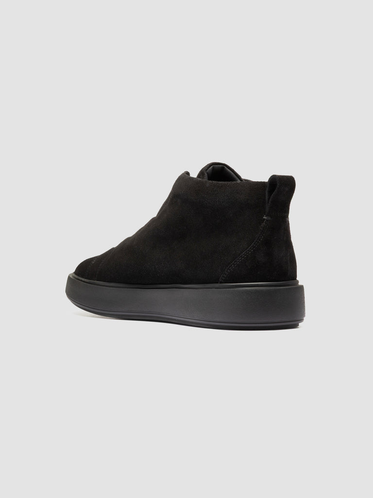 SLOUCH 005 - Black Suede High Top Sneakers
