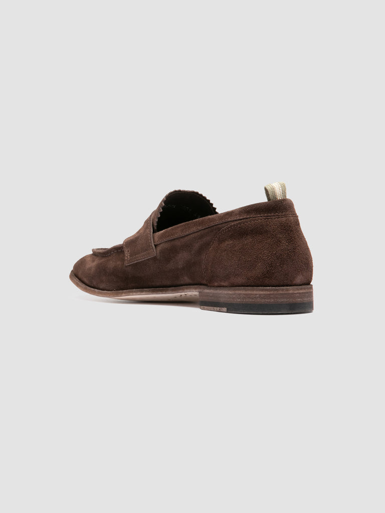 SOLITUDE 001 - Brown Suede Penny Loafers