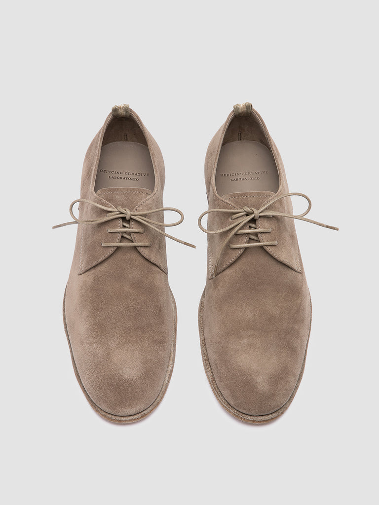 SOLITUDE 002 - Taupe Suede Derby Shoes