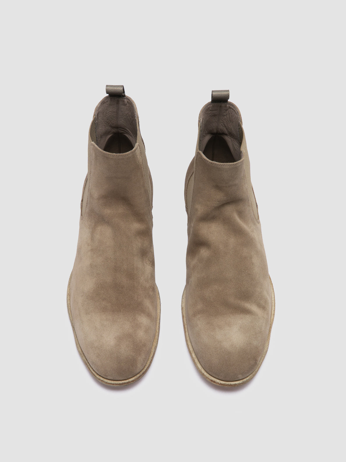 Men's Taupe Suede Chelsea Boots: SOLITUDE 004 – Officine Creative
