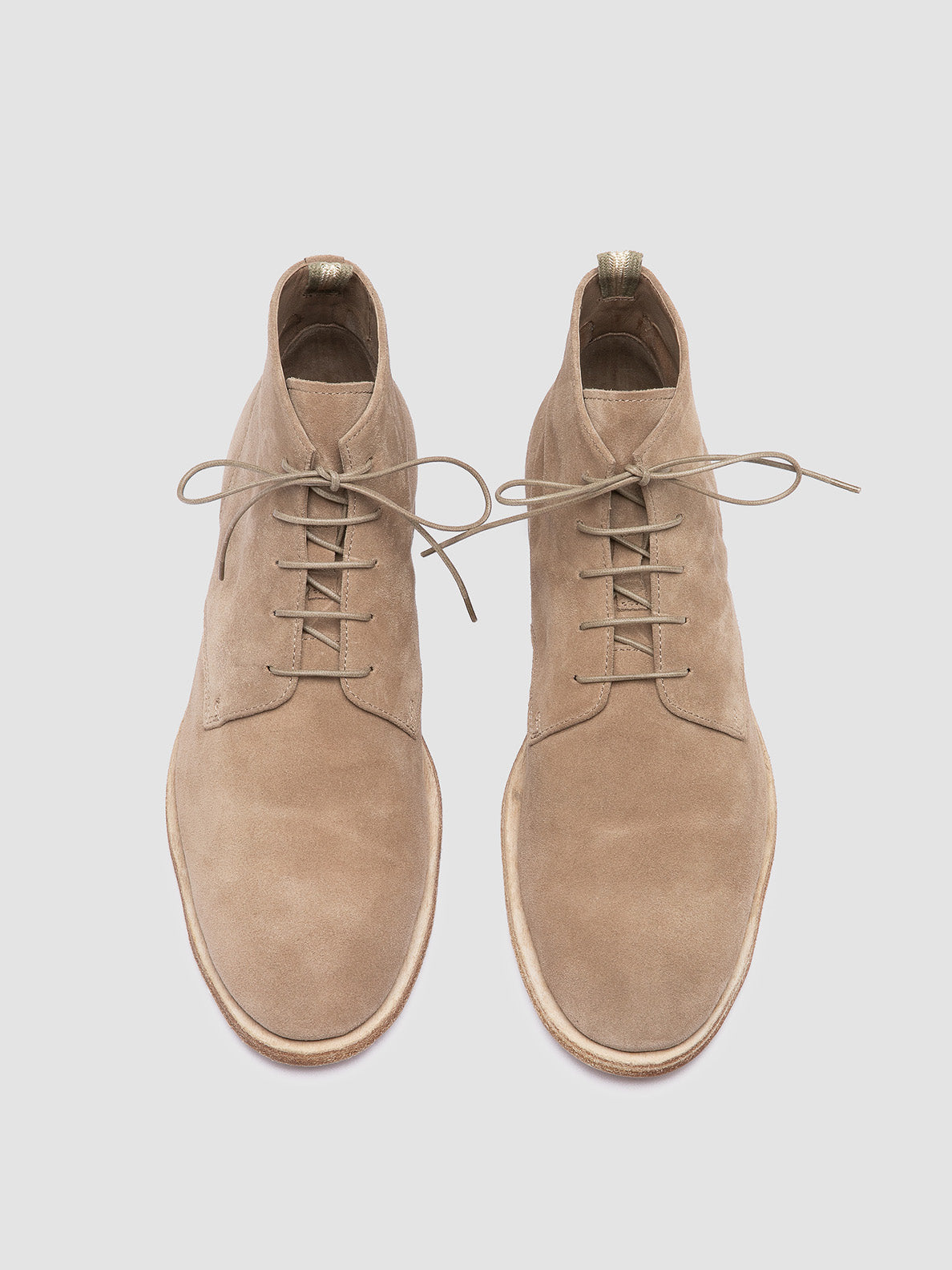 Men's Taupe Suede Lace up Boots: SOUND 003 Officine Creative Men's Taupe Suede Lace up Boots: SOUND 003 Officine Creative