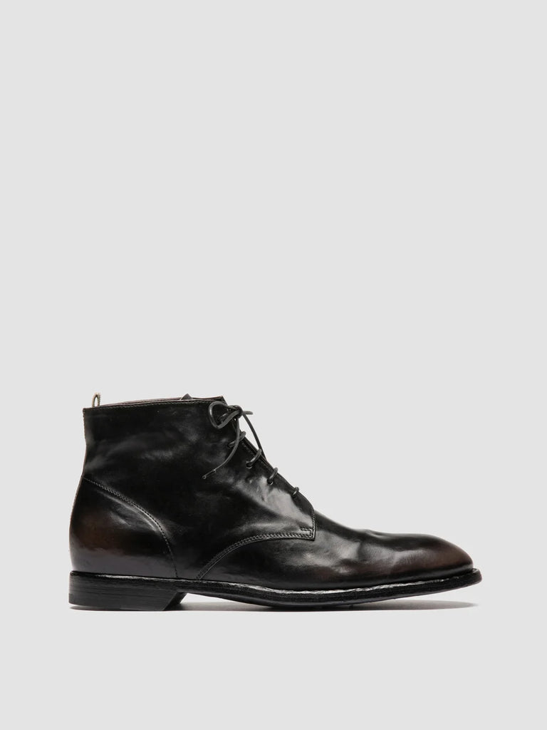 SOUND 003 - Grey Leather Lace-up Boots