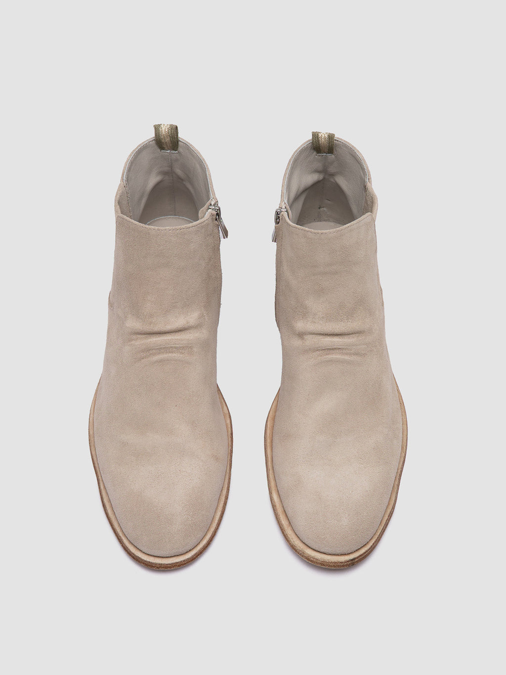 SOUND 004 - Beige Suede Zipped Boots