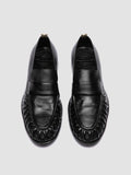 SOUND 008_W - Black Leather Penny Loafers - thumb image 2,side view