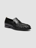 SOUND 008_W - Black Leather Penny Loafers - thumb image 3,side view