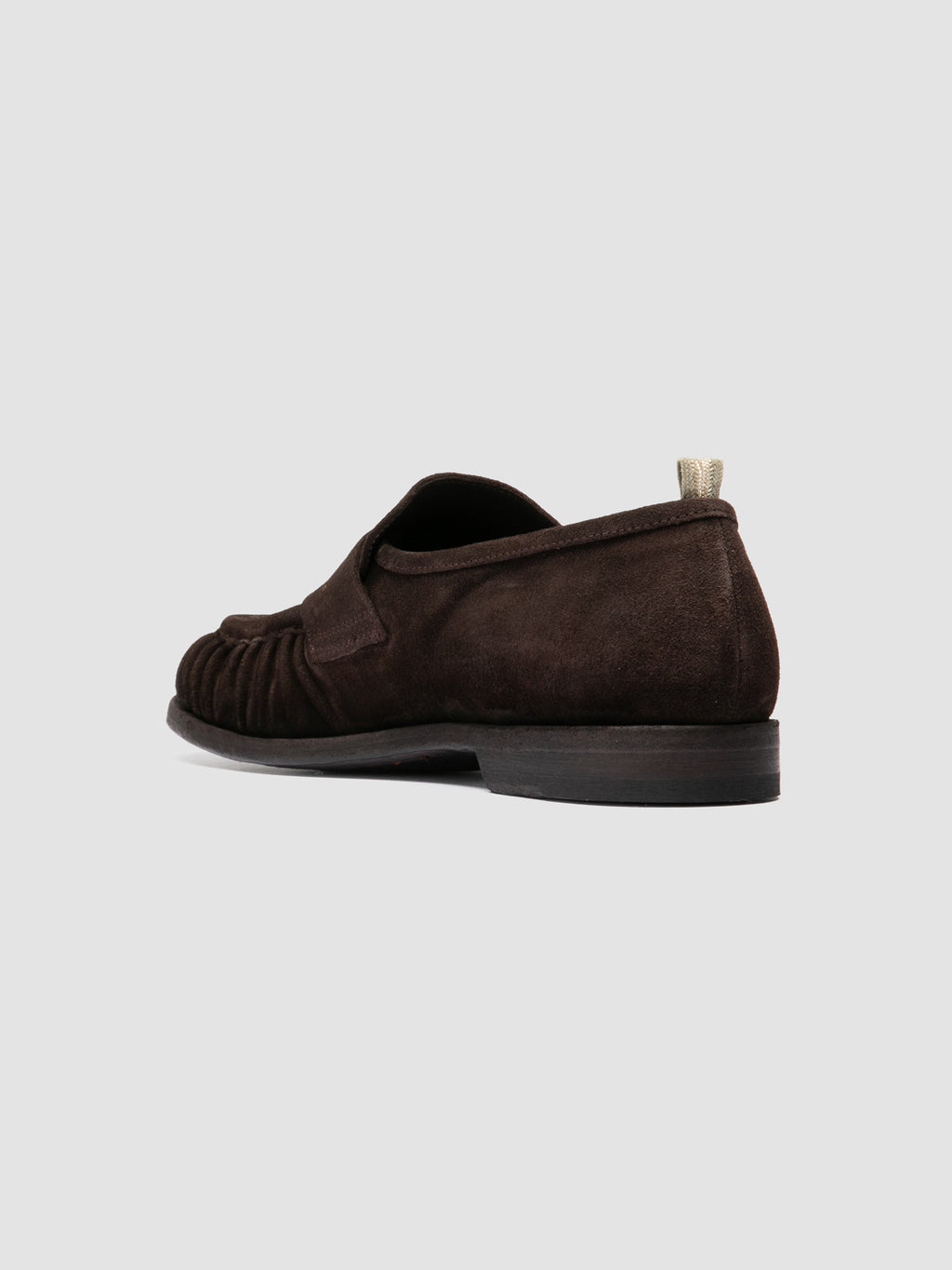 SOUND 008_W - Brown Suede Penny Loafers - image 4,side view