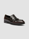 SOUND/011_W  - Brown Leather Tassel Loafers - thumb image 3,side view