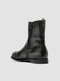 SOUND 015_W - Black Leather Zipped Boots - thumb image 4,side view