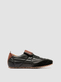 STRIKER 001 - Black Leather and Suede Low-Top Sneakers - thumb image 1,side view