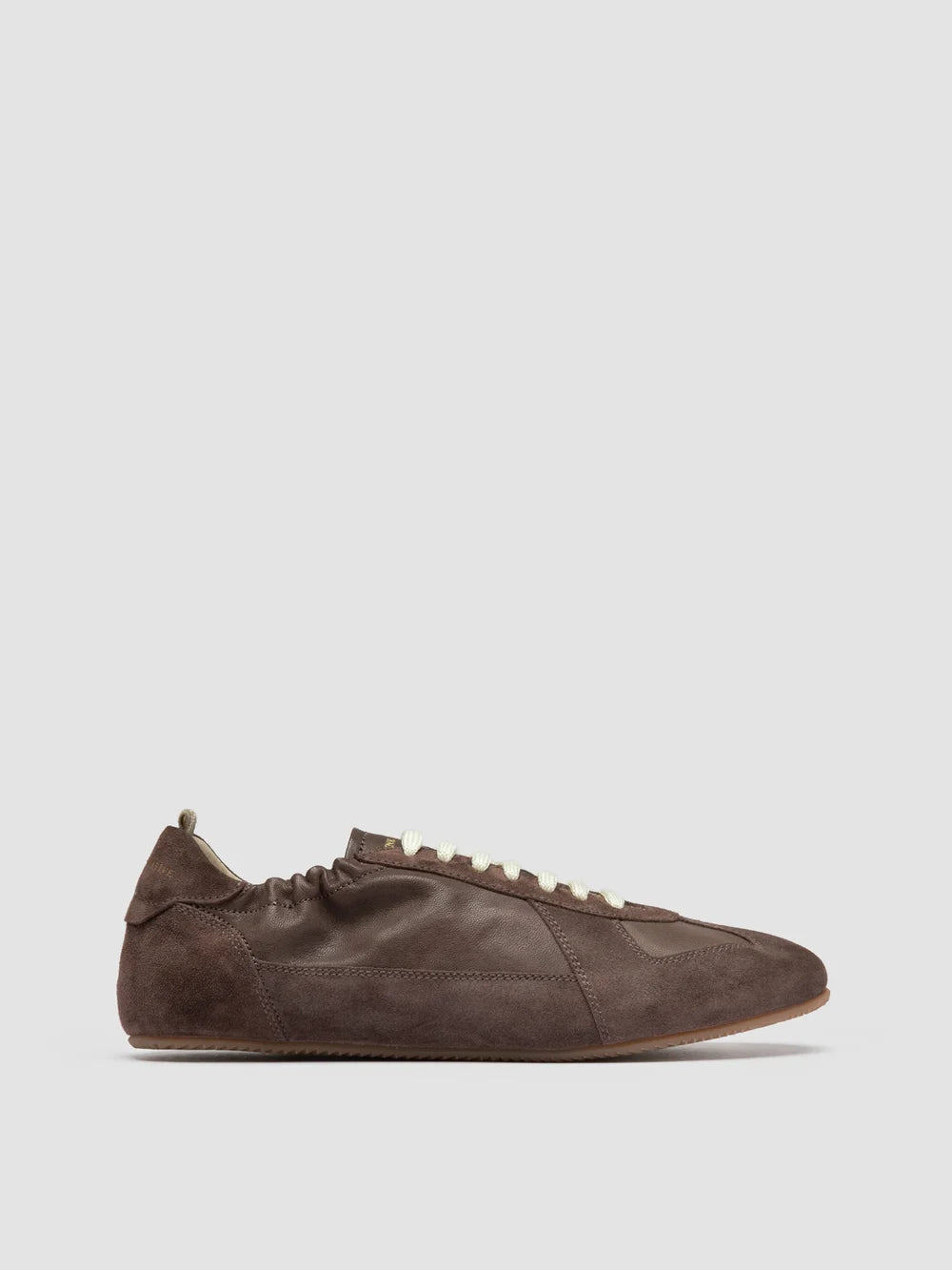 SUBSIDE 001 - Brown Leather and Suede Low-Top Sneakers - image 1,side view