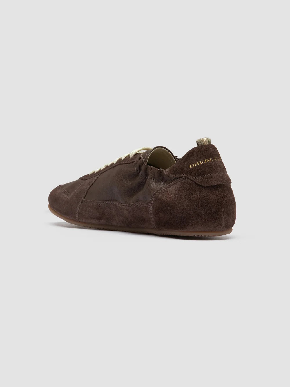 SUBSIDE 001 - Brown Leather and Suede Low-Top Sneakers - image 4,side view