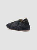 SUBSIDE 001 - Blue Leather and Suede Low-Top Sneakers - thumb image 4,side view