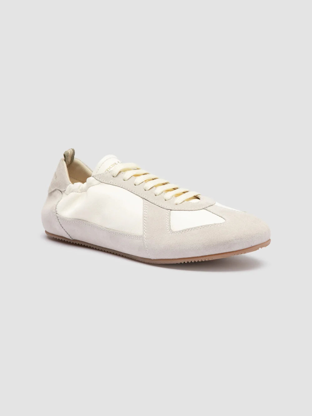 SUBSIDE 001 - White Leather and Suede Low-Top Sneakers - image 3,side view