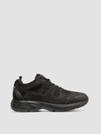 SUPURBIA 001 - Low-Top-Sneaker aus schwarzem Leder und Wildleder