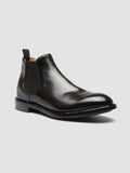 TEMPLE 008 - Brown Leather Chelsea Boots - thumb image 3,side view